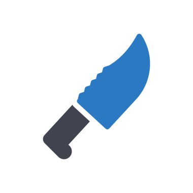 Saydam bir arkaplanda bıçak vektör illüstrasyonu. Konsept ve grafik tasarım simgeleri için kaliteli semboller.. 