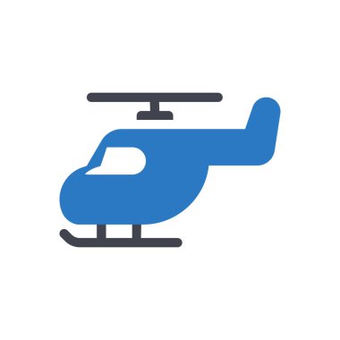 Şeffaf bir arkaplan üzerinde helikopter vektör illüstrasyonu. Konsept ve grafik tasarımı için özel kalite semboller.. 