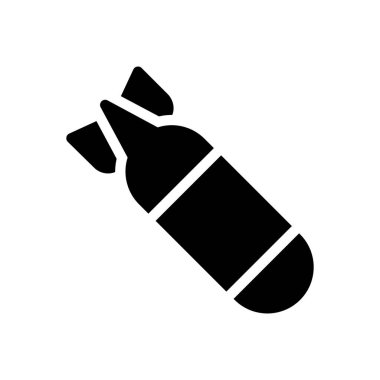 Şeffaf bir arkaplan üzerinde füze vektör çizimi. Konsept ve grafik tasarım için mükemmel kalite semboller..