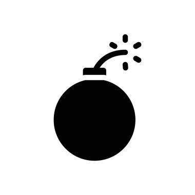 Şeffaf bir arkaplanda bomba vektör çizimi. Konsept ve grafik tasarım simgeleri için kaliteli semboller..