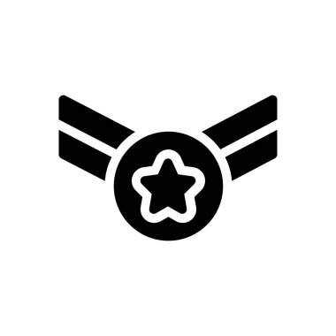 Şeffaf bir arkaplanda madalya vektör illüstrasyonu. Konsept ve grafik tasarım simgeleri için kaliteli semboller.. 