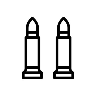 Şeffaf bir arkaplanda kurşun vektör çizimi. Konsept ve grafik tasarım için ince çizgi simgesi..