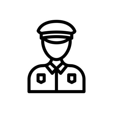 Şeffaf bir arkaplan üzerinde asker vektör çizimi. Premium kalite sembolleri. Konsept ve grafik tasarım için ince çizgi simgesi. 