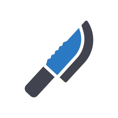 Saydam bir arkaplanda bıçak vektör illüstrasyonu. Konsept ve grafik tasarım simgeleri için kaliteli semboller..