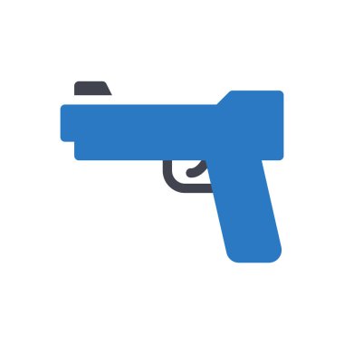 Şeffaf bir arkaplanda tabanca vektör çizimi. Konsept ve grafik tasarım için özel kalite semboller.. 