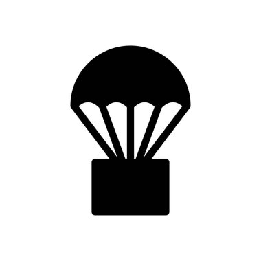 Şeffaf bir arkaplan üzerinde paraşüt vektör çizimi. Konsept ve grafik tasarımı için özel kalite semboller..