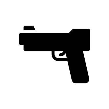 Şeffaf bir arkaplanda tabanca vektör çizimi. Konsept ve grafik tasarım için özel kalite semboller.. 