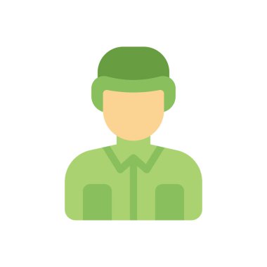 Saydam bir arkaplan üzerinde asker adam vektör çizimi. Konsept ve grafik tasarım için birinci sınıf kalite simgeler.. 