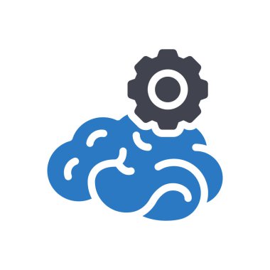 Saydam bir arkaplan üzerinde beyin vektör çizimi. Konsept ve grafik tasarım simgeleri.. 