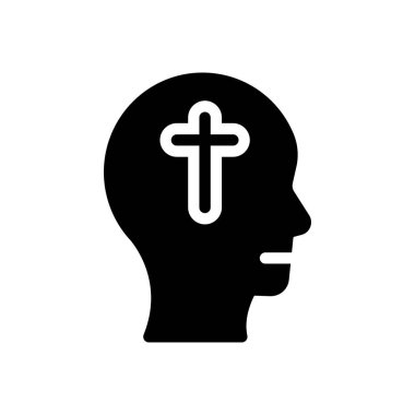 Saydam bir arkaplan üzerinde Hıristiyan vektör illüstrasyonu. Konsept ve grafik tasarımı için özel kalite semboller..