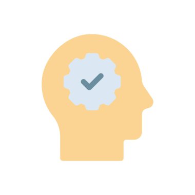 Şeffaf bir arkaplan üzerindeki zihniyet vektör illüstrasyonu. Konsept ve grafik tasarımı için premimium kalitesi simgeleri.. 