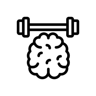 Şeffaf bir arkaplan üzerinde dambıl vektör çizimi. Konsept ve grafik tasarımı için ince çizgi simgesi..