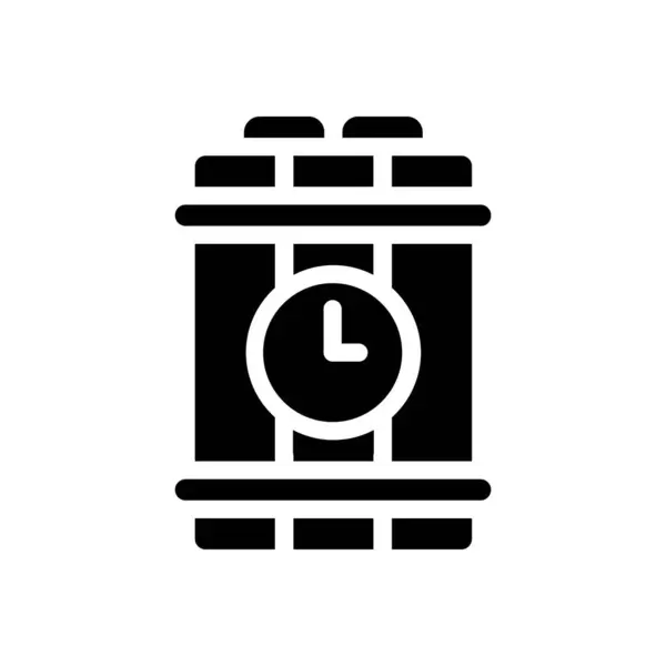 Time Bomb Vector Illustration Transparent Background Premium Quality Symbols Glyphs — Vetor de Stock