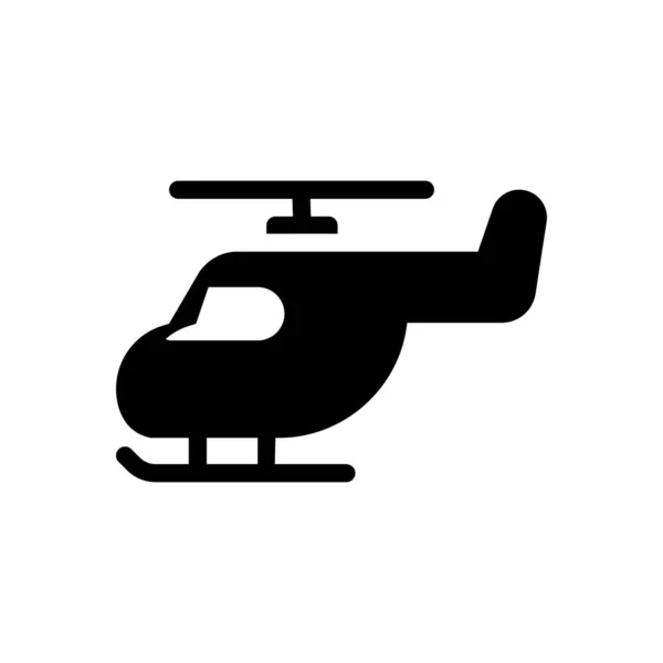 Vektorová Ilustrace Vrtulníku Průhledném Pozadí Symboly Prvotřídní Kvality Ikona Glyfy — Stockový vektor