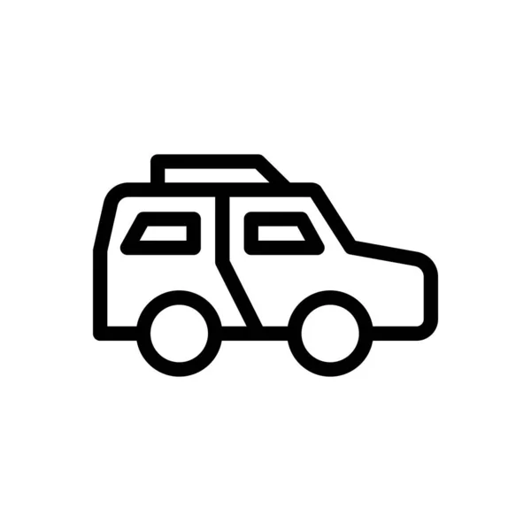 Jeep Vector Illustration Transparent Background Premium Quality Symbols Thin Line — 스톡 벡터