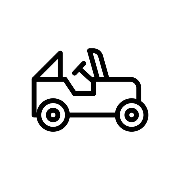 Ilustracja Wektora Jeepa Przejrzystym Tle Symbole Jakości Premium Cienka Ikona — Wektor stockowy