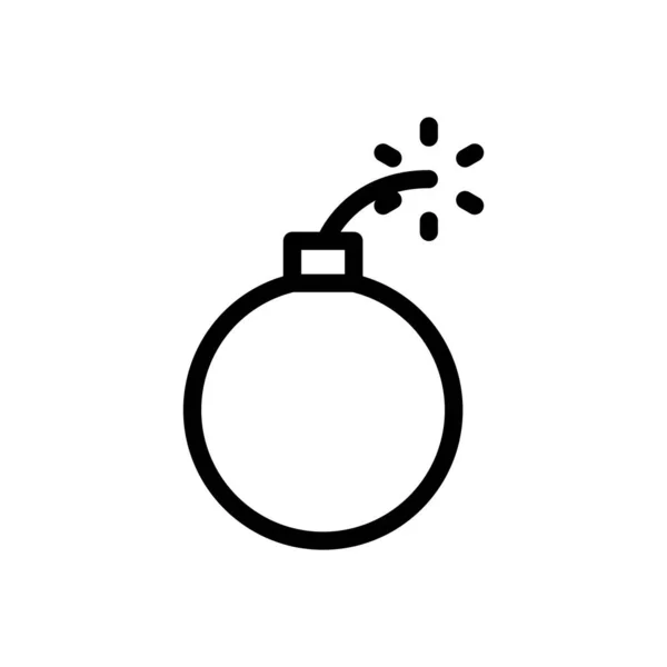 Иллюстрация Вектора Бомбы Прозрачном Фоне Премиум Символы Качества Тонкая Линия — стоковый вектор