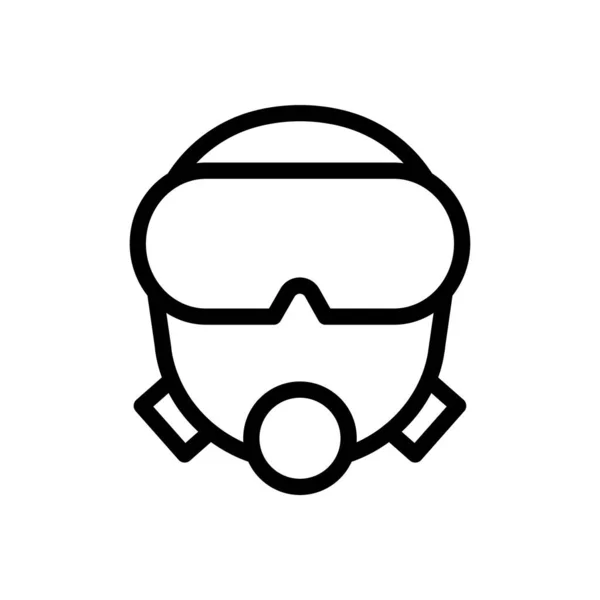 Maskenvektorillustration Auf Transparentem Hintergrund Symbole Premium Qualität Thin Line Symbol — Stockvektor