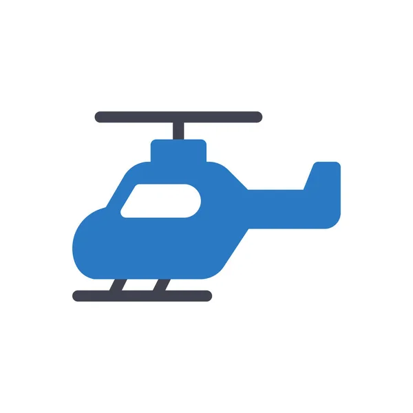 Helicóptero Ilustración Vectorial Sobre Fondo Transparente Símbolos Calidad Premium Glifos — Vector de stock