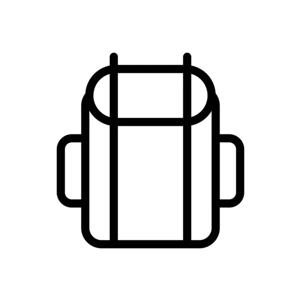 Backpack Vector Illustration Transparent Background Premium Quality Symbols Thin Line — 스톡 벡터