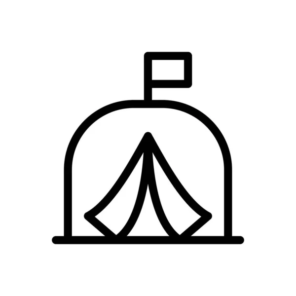 Camp Vector Illustration Transparent Background Premium Quality Symbols Thin Line — Archivo Imágenes Vectoriales