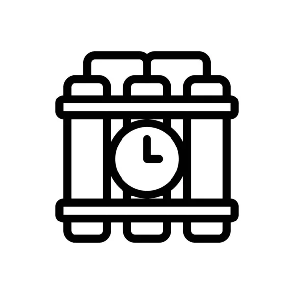 Ilustración Vector Bomba Tiempo Sobre Fondo Transparente Símbolos Calidad Premium — Archivo Imágenes Vectoriales