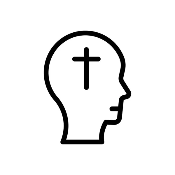 Χριστιανική Διανυσματική Απεικόνιση Διαφανές Φόντο Συμβολισμοί Αρίστης Ποιότητας Λεπτή Γραμμή — Διανυσματικό Αρχείο