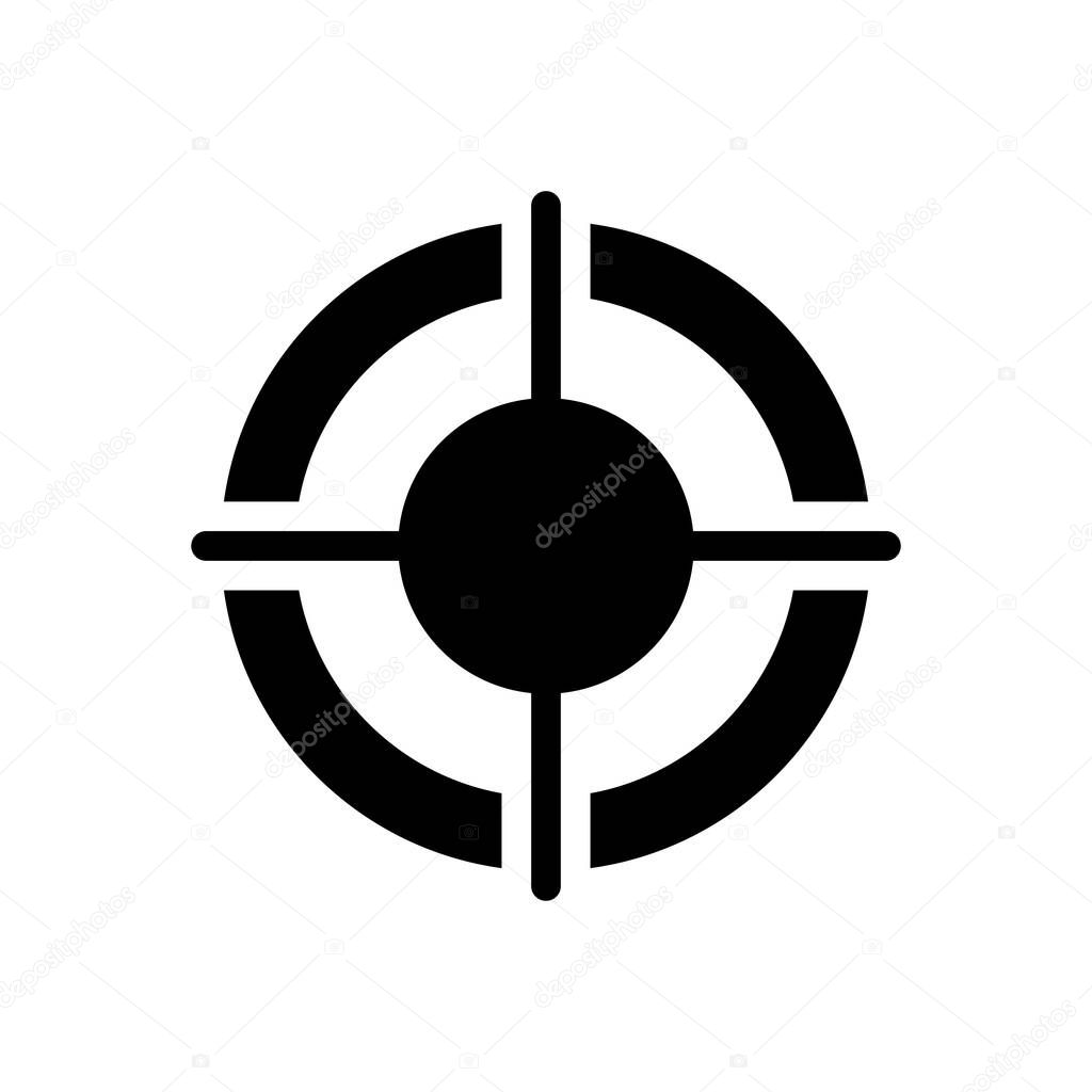 target vector illustration on a transparent background.Premium quality symbols.Glyphs icon for concept and graphic design.
