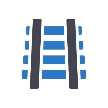 Şeffaf bir arkaplan üzerinde demiryolu vektör illüstrasyonu. Konsept ve grafik tasarım simgeleri için kaliteli semboller..