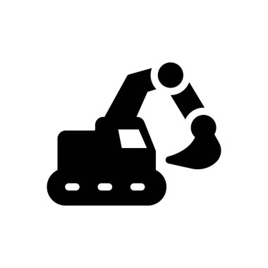 Şeffaf bir arkaplan üzerinde kazıcı vektör çizimi. Konsept ve grafik tasarımı için mükemmel kalite sembolleri.. 