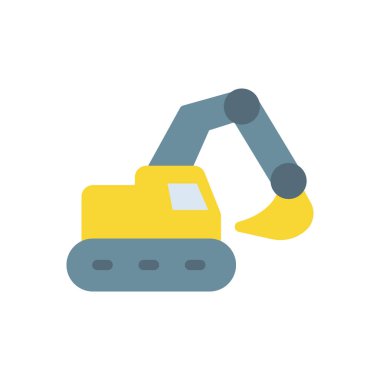 Şeffaf bir arkaplan üzerinde kazıcı vektör çizimi. Konsept ve grafik tasarımı için özel kalite simgeleri..