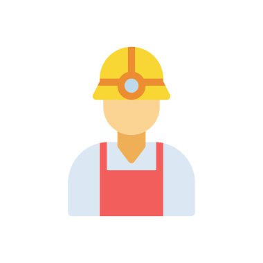 Şeffaf bir arkaplan üzerinde işçi vektör çizimi. Konsept ve grafik tasarım için kaliteli semboller.. 