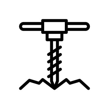 Şeffaf bir arkaplanda sondaj vektör çizimi. Premium kalite sembolleri. Konsept ve grafik tasarım için ince çizgi simgesi. 
