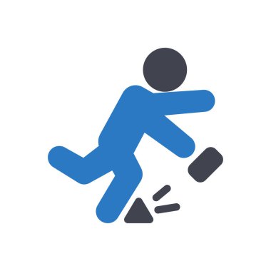 Şeffaf bir arkaplanda tökezleme vektör çizimi. Konsept ve grafik tasarım simgeleri için kaliteli semboller.. 