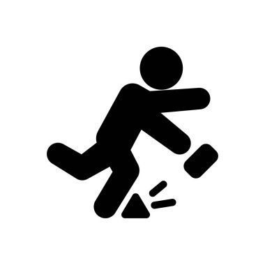 Şeffaf bir arkaplanda tökezleme vektör çizimi. Konsept ve grafik tasarım simgeleri için kaliteli semboller.. 