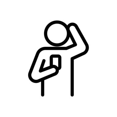 şeffaf bir arkaplan üzerinde mobil kullanım vektör illüstrasyonu.Premium kalite simgeleri. Konsept ve grafik tasarım için ince çizgi simgesi. 