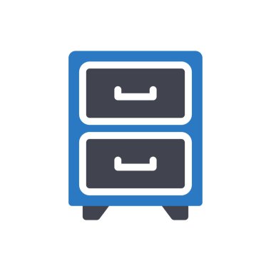 Şeffaf bir arkaplan üzerinde çekmece vektör illüstrasyonu. Konsept ve grafik tasarımı için kaliteli semboller.. 