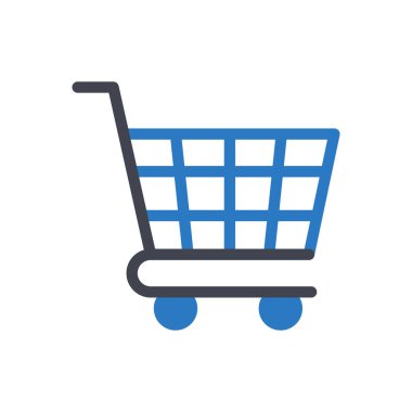 Şeffaf bir arkaplan üzerinde alışveriş vektörü illüstrasyonu. Konsept ve grafik tasarımı için kaliteli semboller..