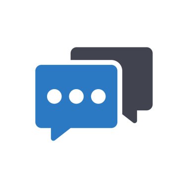 Şeffaf bir arkaplan üzerinde sohbet vektör illüstrasyonu. Konsept ve grafik tasarımı için kaliteli semboller..