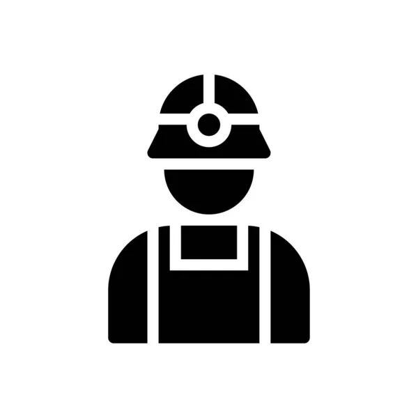 Worker Vector Illustration Transparent Background Premium Quality Symbols Glyphs Icon — Vetor de Stock