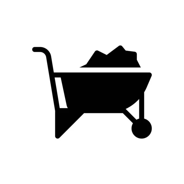 Cart Vector Illustration Transparent Background Premium Quality Symbols Glyphs Icon — Wektor stockowy