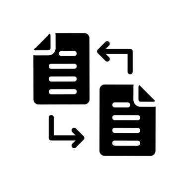 Şeffaf bir arkaplan üzerindeki dosya vektör illüstrasyonu. Konsept ve grafik tasarım için kaliteli semboller.. 