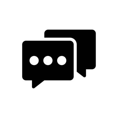 Şeffaf bir arkaplan üzerinde sohbet vektör illüstrasyonu. Konsept ve grafik tasarımı için kaliteli semboller..