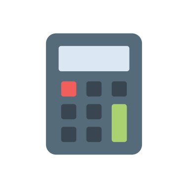 Şeffaf bir arkaplan üzerinde hesap makinesi vektör çizimi. Konsept ve grafik tasarımı için prim kalite simgeleri..