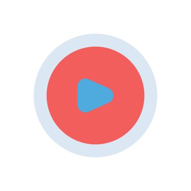 Saydam bir arkaplan üzerinde video vektör illüstrasyonu. Konsept ve grafik tasarım için kaliteli simgeler.. 