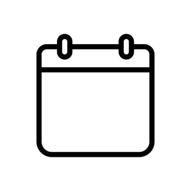 Şeffaf bir arkaplanda takvim vektör illüstrasyonu. Konsept ve grafik tasarımı için ince çizgi simgesi..