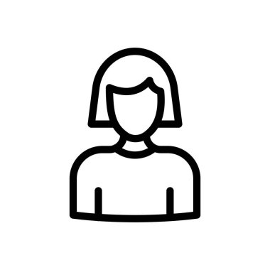 Şeffaf bir arkaplanda kullanıcı vektör çizimi. Konsept ve grafik tasarımı için ince çizgi simgesi.. 