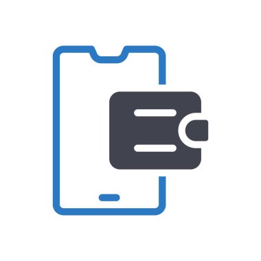 Saydam bir arkaplanda cüzdan vektör illüstrasyonu. Konsept ve grafik tasarım için kaliteli semboller..