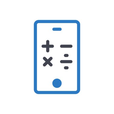 Şeffaf bir arkaplan üzerinde hesap makinesi vektör çizimi. Konsept ve grafik tasarımı için mükemmel kalite sembolleri..