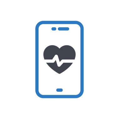 Şeffaf bir arkaplan üzerinde kalp atışı vektör çizimi. Konsept ve grafik tasarım simgeleri için kaliteli semboller.. 